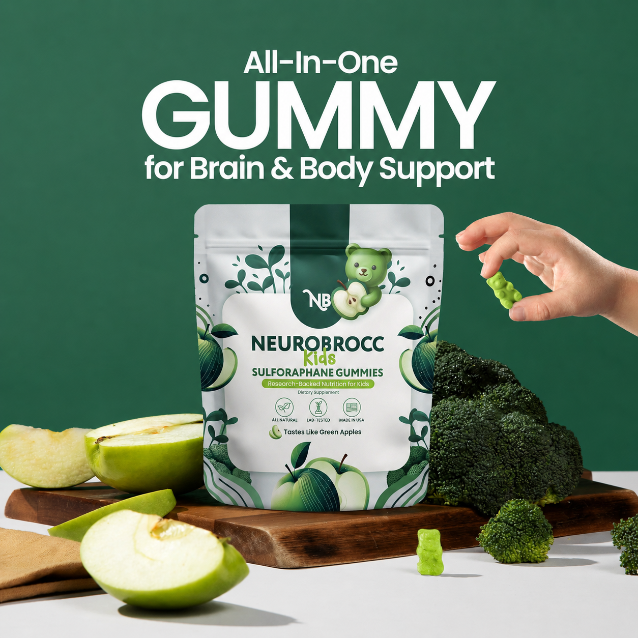 The Brain-Boosting Broccoli Gummy Your Kids Actually Want to Eat🥦